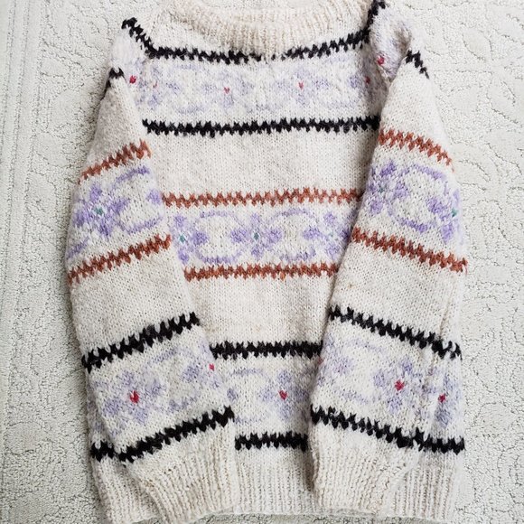 Vintage Handcrafted Ecuadorian Pullover Sweater Sz L-M - Picture 1 of 9